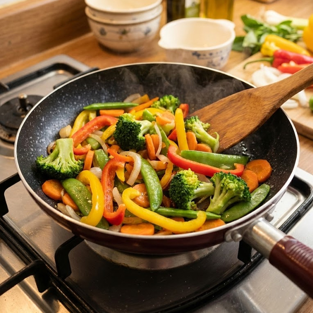 가벼운 대형 마블 스톤 코팅 업소용 후라이팬 32cm