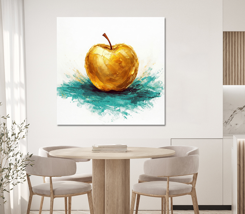 황금 사과 그림 풍수 돈들어오는 거실 인테리어 액자 개업선물 베이지소형 이미지 6