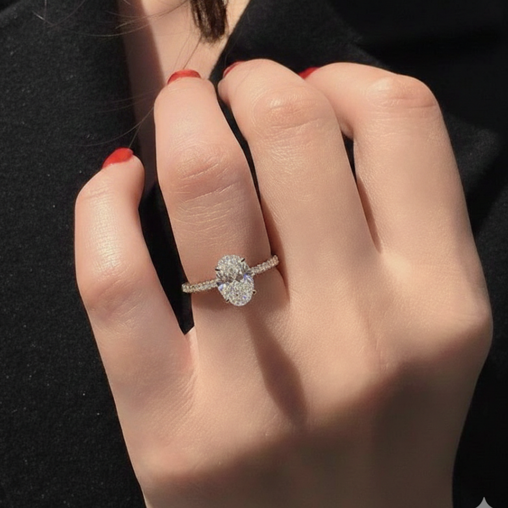 로열 빅토리아 3ct 오벌반지 다이아무드 은 실버 링 반지 이미지 7