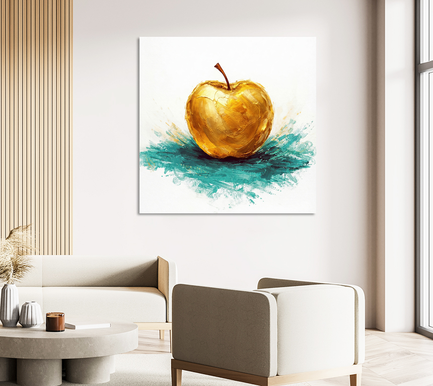 황금 사과 그림 풍수 돈들어오는 거실 인테리어 액자 개업선물 베이지소형 이미지 7