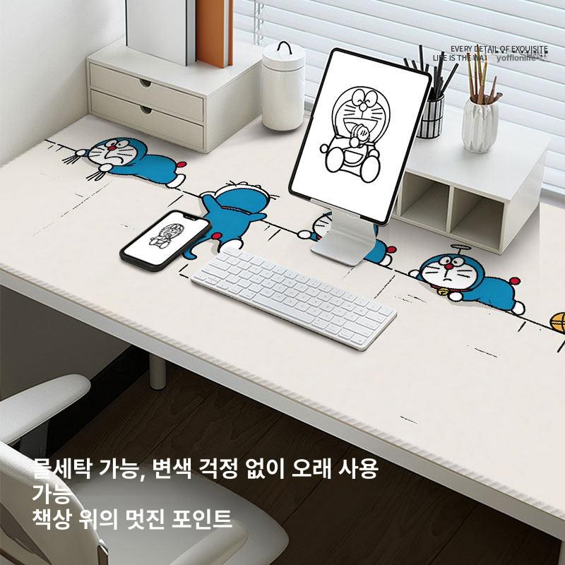 도라에몽 마우스 패드 대형 귀여운 책상 매트 사무 게임 가정 키보드 d1581 5 3mm 900x400mm - 상세 이미지 3
