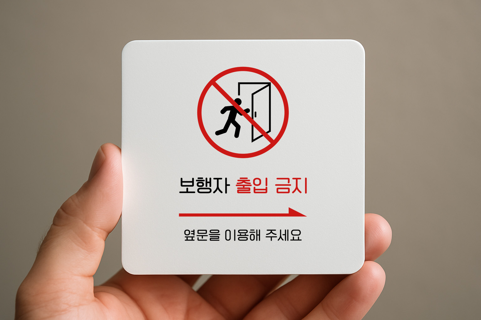보행자 출입금지 안내판 출입통제 옆문 팻말 302 100x100 - 상세 이미지 3