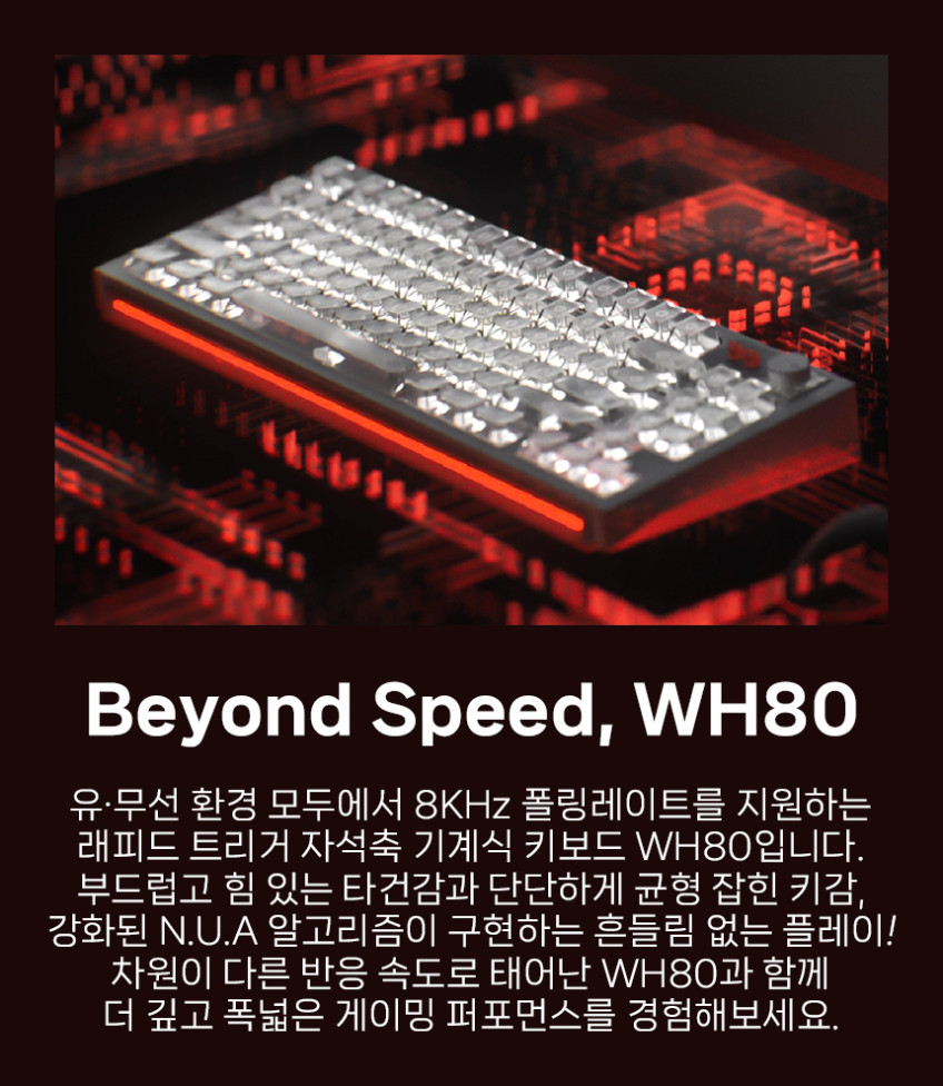 NUPHY WH80 기계식키보드 자석축 유무선 8K 래피드 트리거 네뷸라 블랙, 마그네틱 제이드 드래곤N 판매처 상세 정보 이미지 2