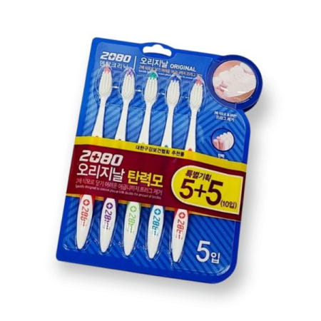어금니칫솔 2080 덴탈클리닉 오리지날 칫솔 미세 탄력모 10P