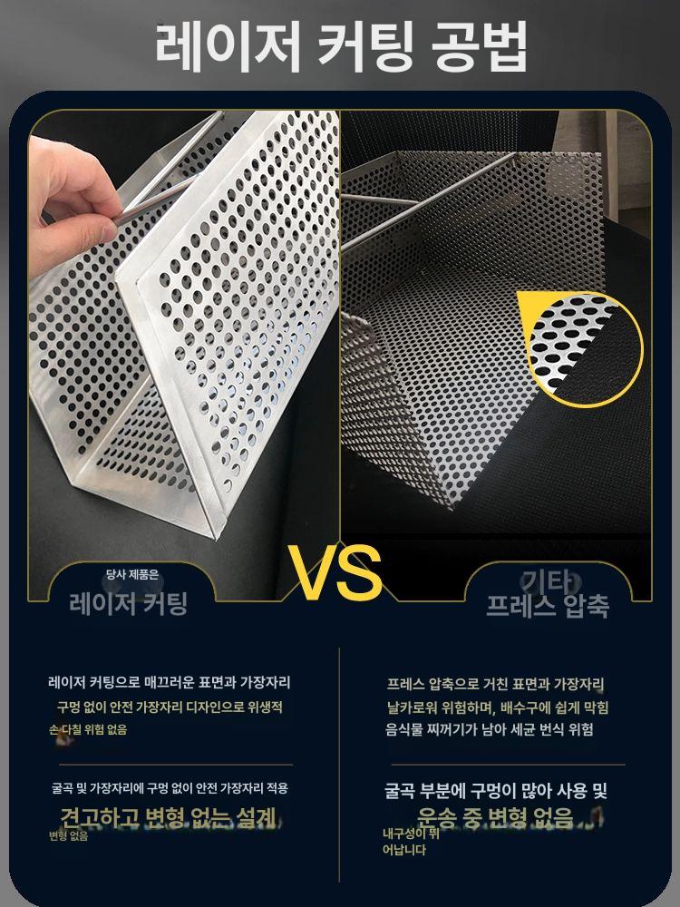 식당 하수구 배수망 주방 드레인 네트 케이지 거름망 200 x 150x100mm - 상세 이미지 4