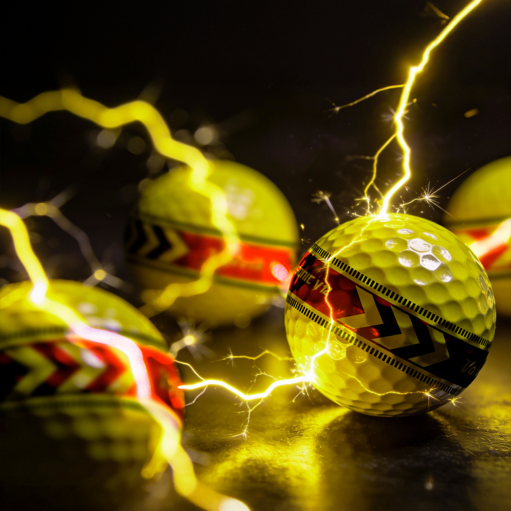 볼빅 골프공 하이퍼 소닉 V12 라이트닝 옐로우 고반발 컬러볼 3피스 12개입, 1개 이미지 4