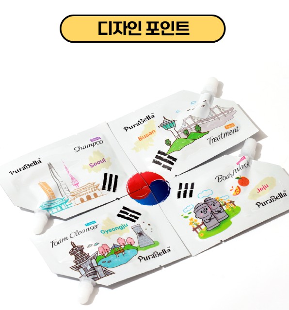 여행용 세면도구 세트 5종 기내용 미니 클렌저 키트 - 상세 이미지 2