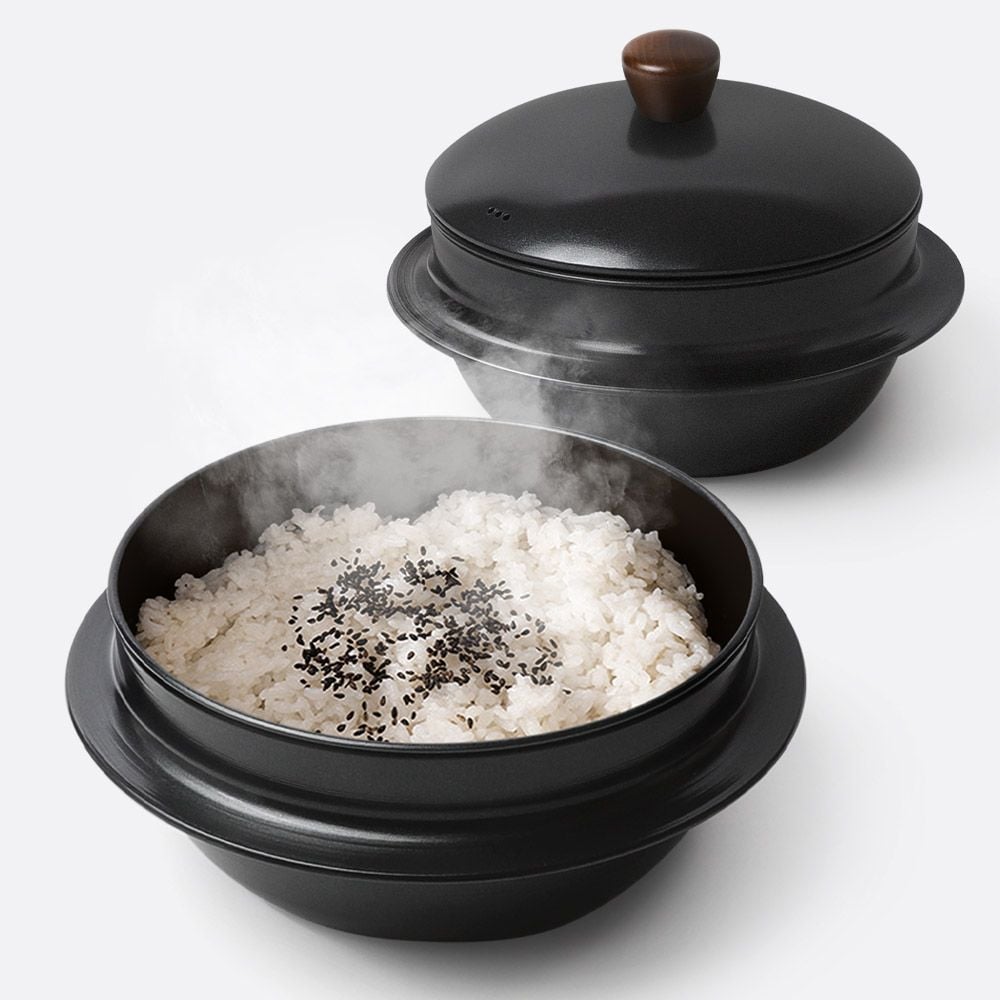 인덕션 솥 미니 가마 솥 밥 찌개 1인용 주물 전기 뚝배기 18cm - 상세 이미지 2