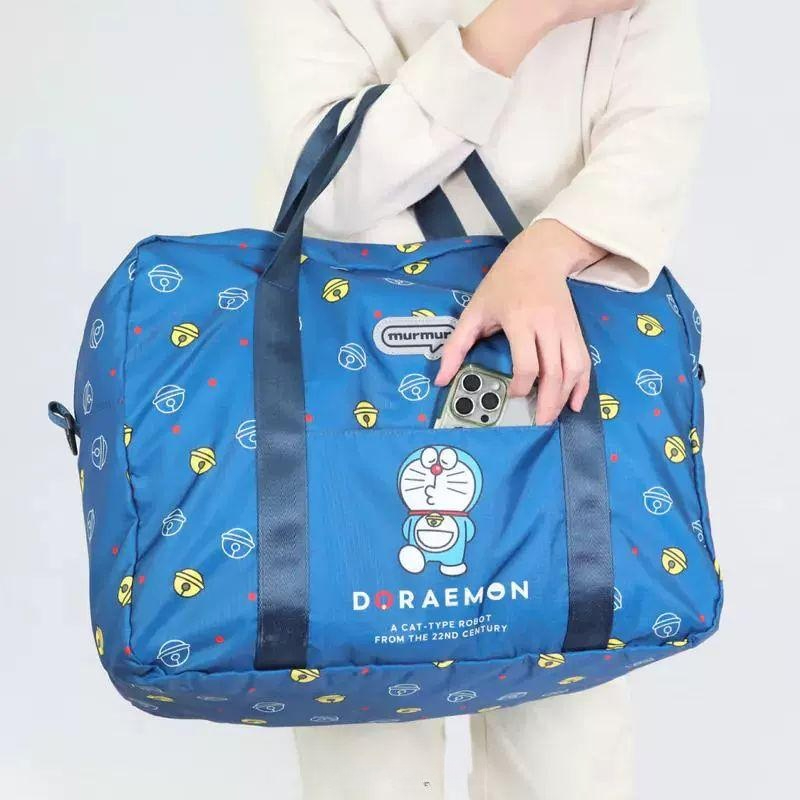 도라에몽 여행 가방 보스턴백 대용량 방수 접이식 보관 휴대용 수납 짐 캐리어 장착 공항 도라에몽 여행 가방 - 상세 이미지 4