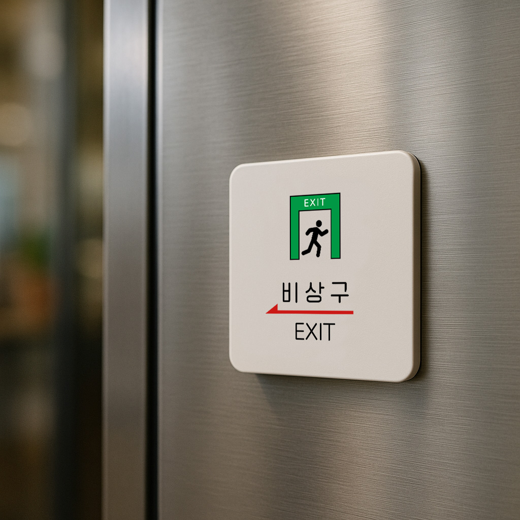 비상구 EXIT 안내판 출구 방향 유도 295 100x100 - 상세 이미지 3