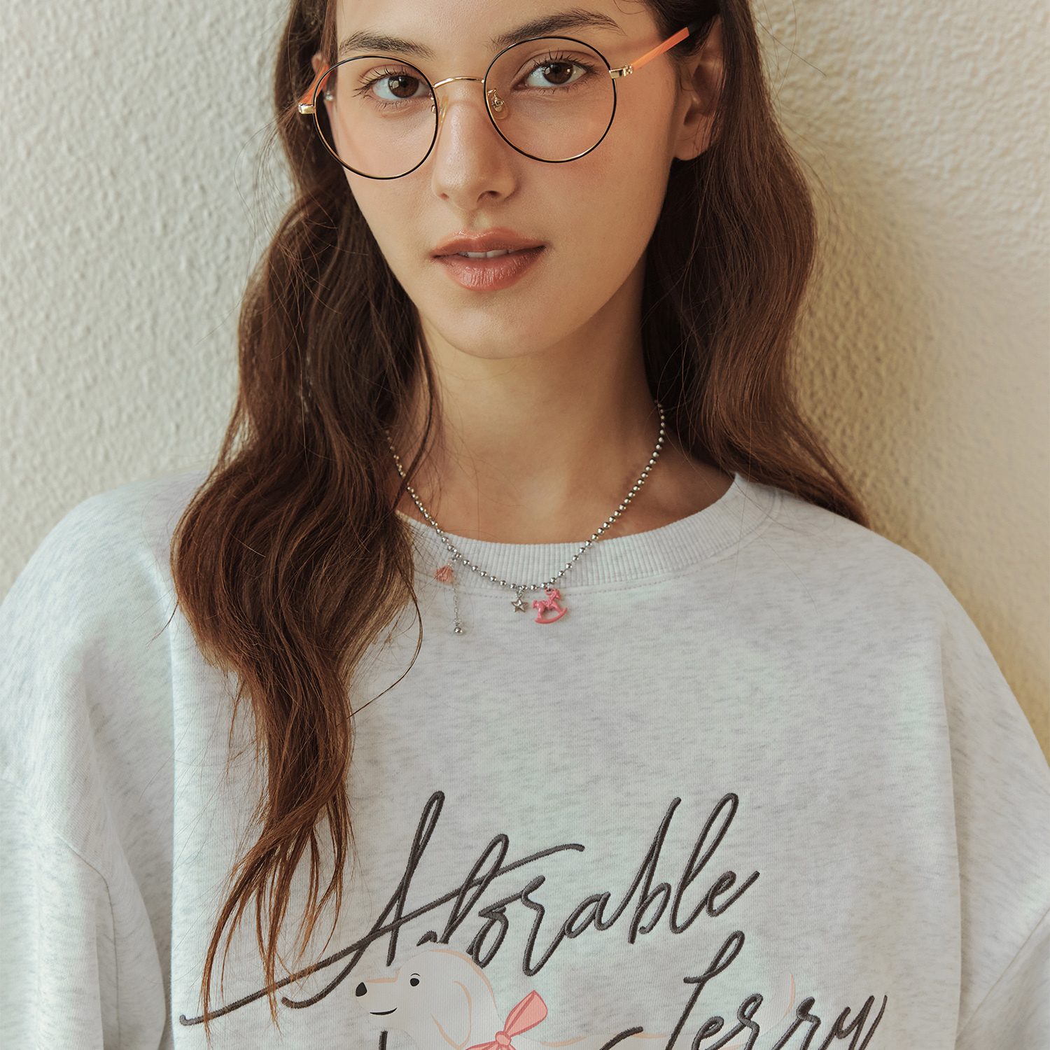 [N배송][제로스트릿] 리본 제리 맨투맨 RIBBON JERRY SWEATSHIRT / OATMEAL 이미지 3
