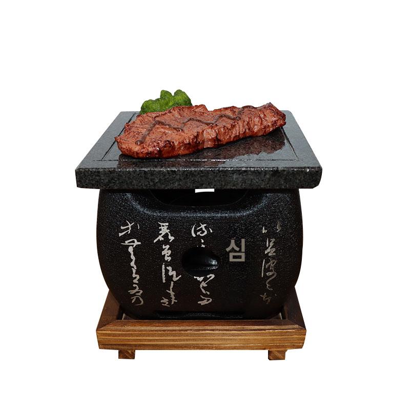돌판 구이용 소고기 야키토리 그릴 화로구이 팬 스테이크 12cm + x 12 플레이트 12x1.5cm - 상세 이미지 5