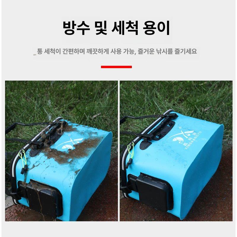 낚시태클박스 산소펌프 캐리어 도구 가방 30cm 손잡이 없음 블루 한정1개 - 상세 이미지 5