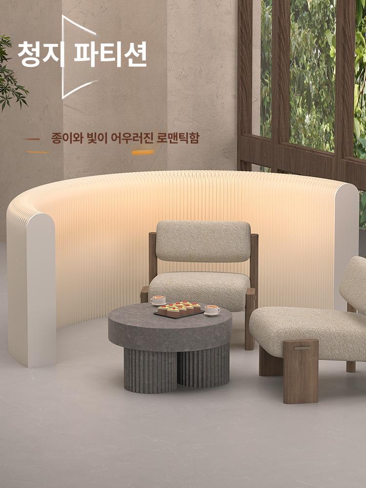 접이식 파티션 종이소재 가림막 이동식 칸막이 낮은 카페 길이 50-100cm x 높이 78cm x 너비 20cm - 상세 이미지 3