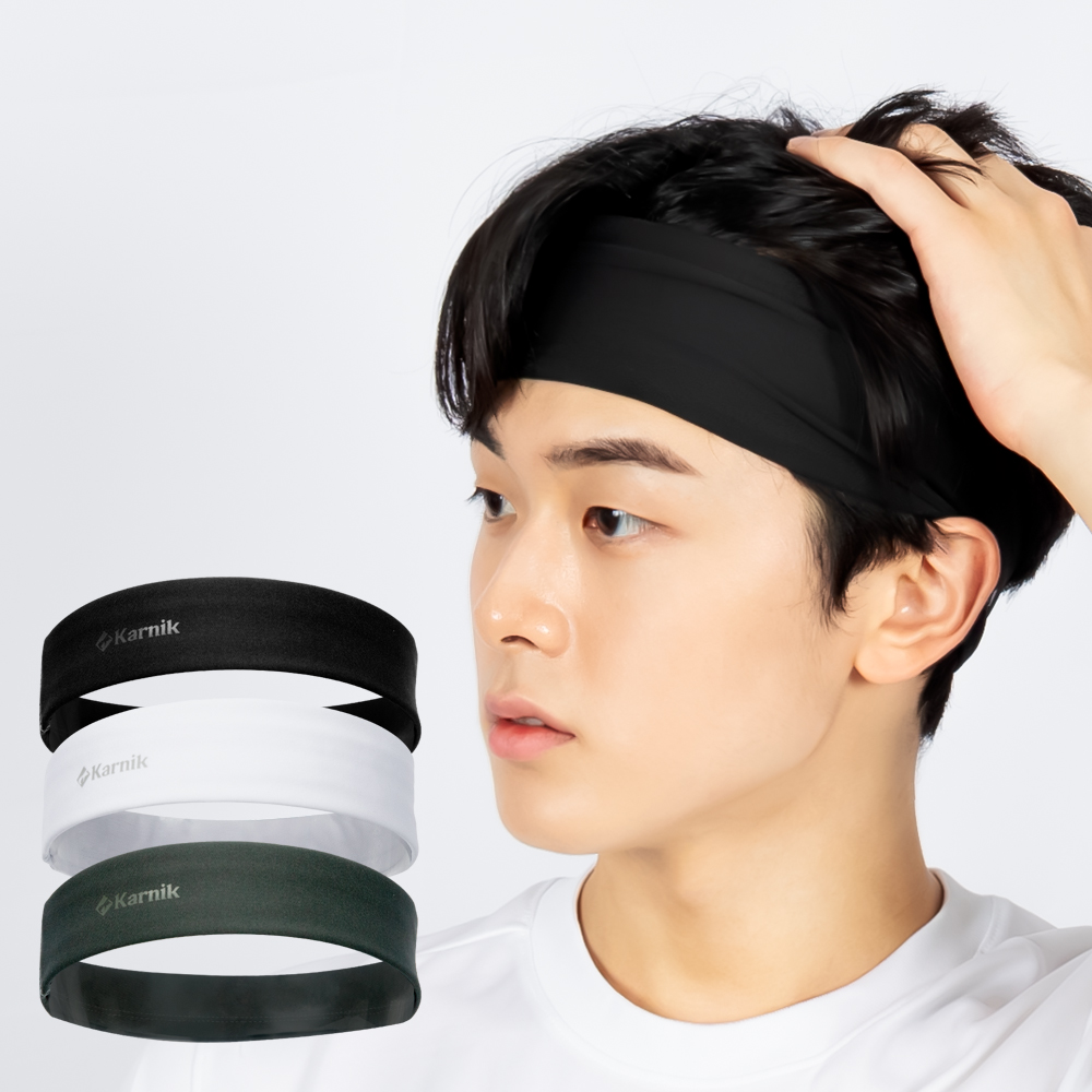 1+1 프로핏 헤어밴드 스포츠 운동 러닝 남자 땀흡수 쿨 땀 남자 등산 운동용 헤드밴드 - 상품 이미지