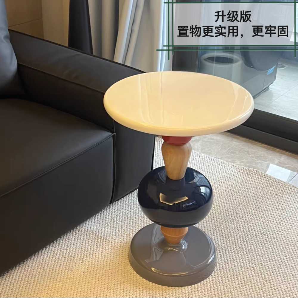 사이드테이블 비스포크 슬림 오렌지 창고정리 복고풍 45x69cm 컬러 원목 이미지 7
