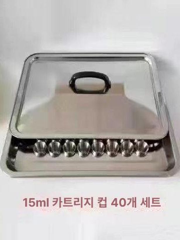 성찬기 세트 기독교 성례용품 교회 성례용 스테인리스 40구 접시+40개 스틸 컵 - 상세 이미지 2