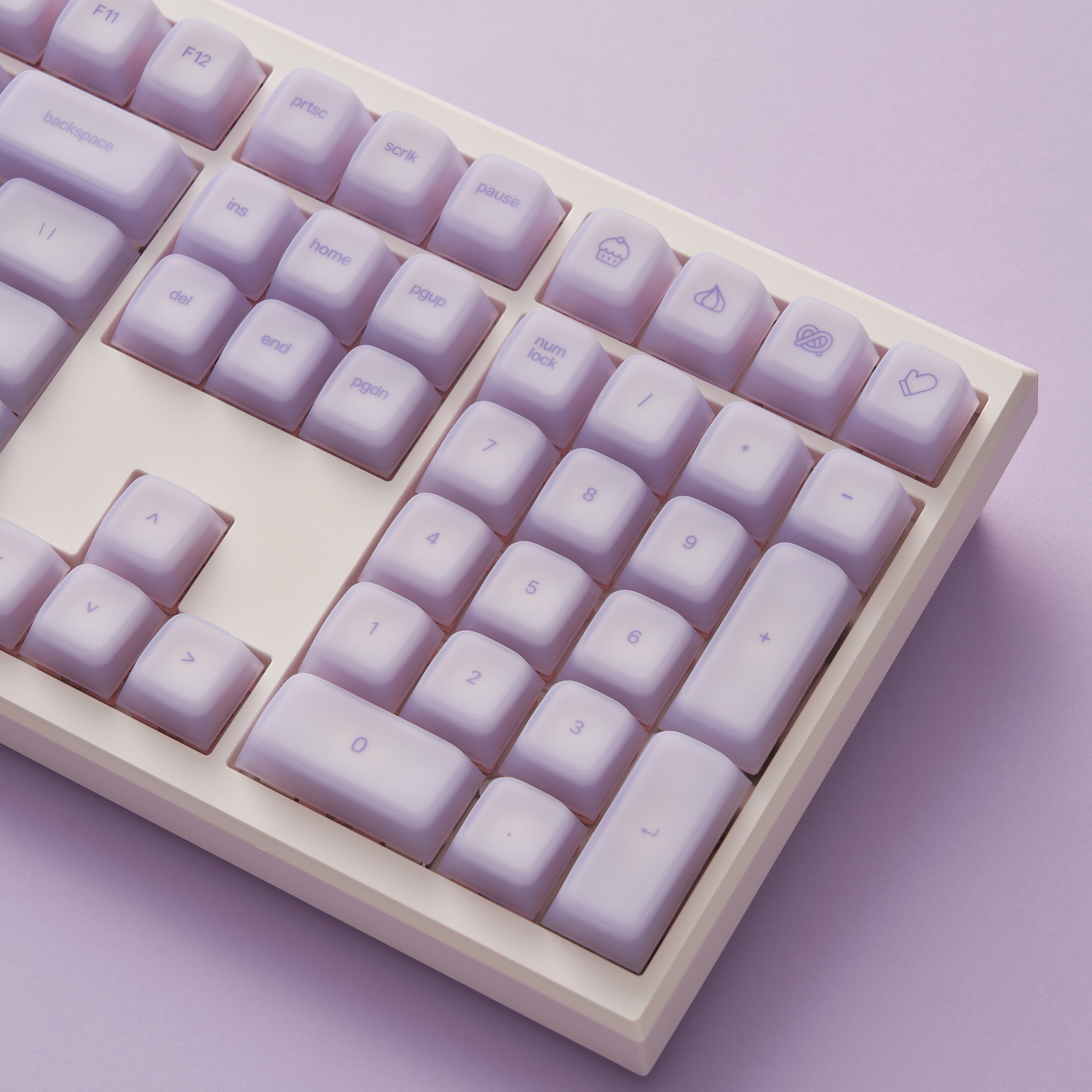 페블온 멜로지 실리콘 한글 키캡 라벤더 제품 이미지