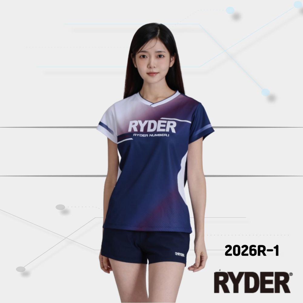 라이더 배드민턴 티셔츠 의류 경기복 배드민턴복 2026 컬렉션 2026R-1 민턴로그 - 상세 이미지 2