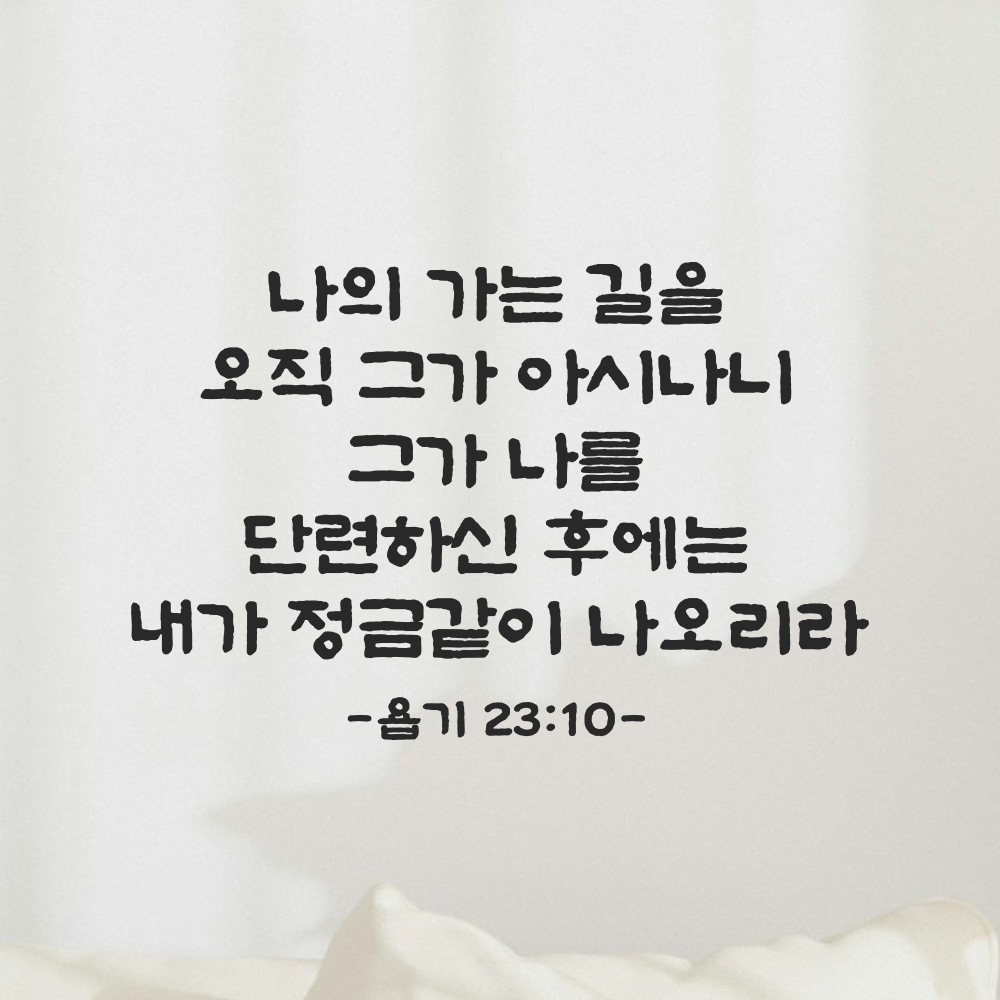 성경 말씀 스티커 욥기 23장 10절 담백한 붓글씨 교회 인테리어 검정S 37x24cm 이미지 6