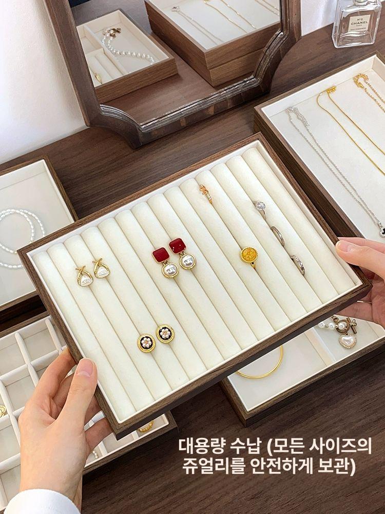 악세사리 정리함 보석 반지 아크릴 주얼리함 첫돌 기념함 3칸 트레이 - 상세 이미지 4