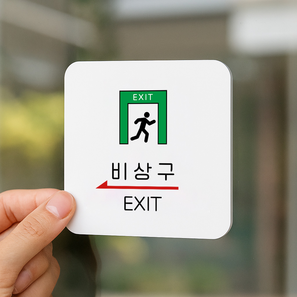 비상구 EXIT 안내판 출구 방향 유도 295 100x100 - 상품 이미지
