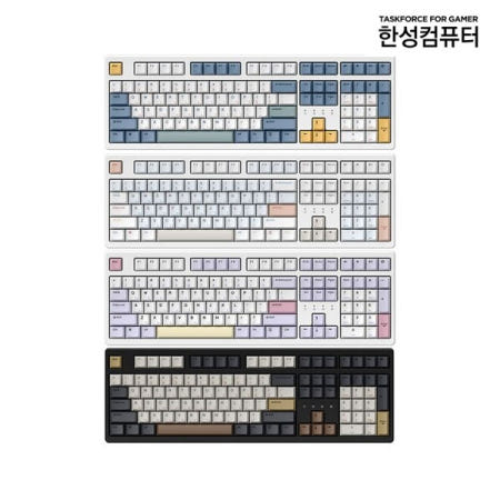 한성컴퓨터 TFG Cloud Max CF 염료승화 유무선 기계식 멀티파스텔 (KTT블루 포각)
