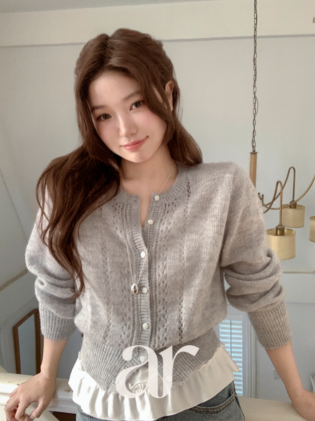 펀칭 울 니트 가디건 cd3605 - 상세 이미지 2