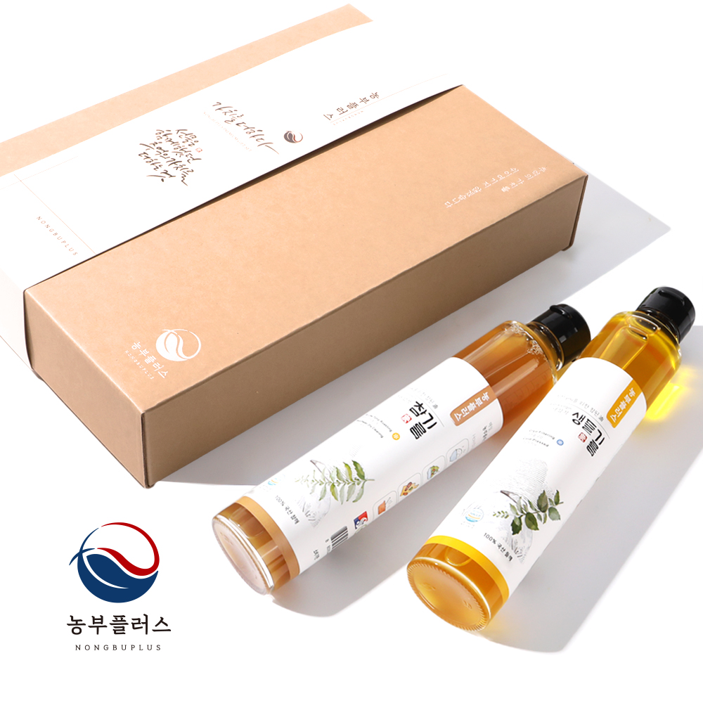국산 저온압착 참기름 들기름 200ml 선물세트 농부플러스 - 상세 이미지 4