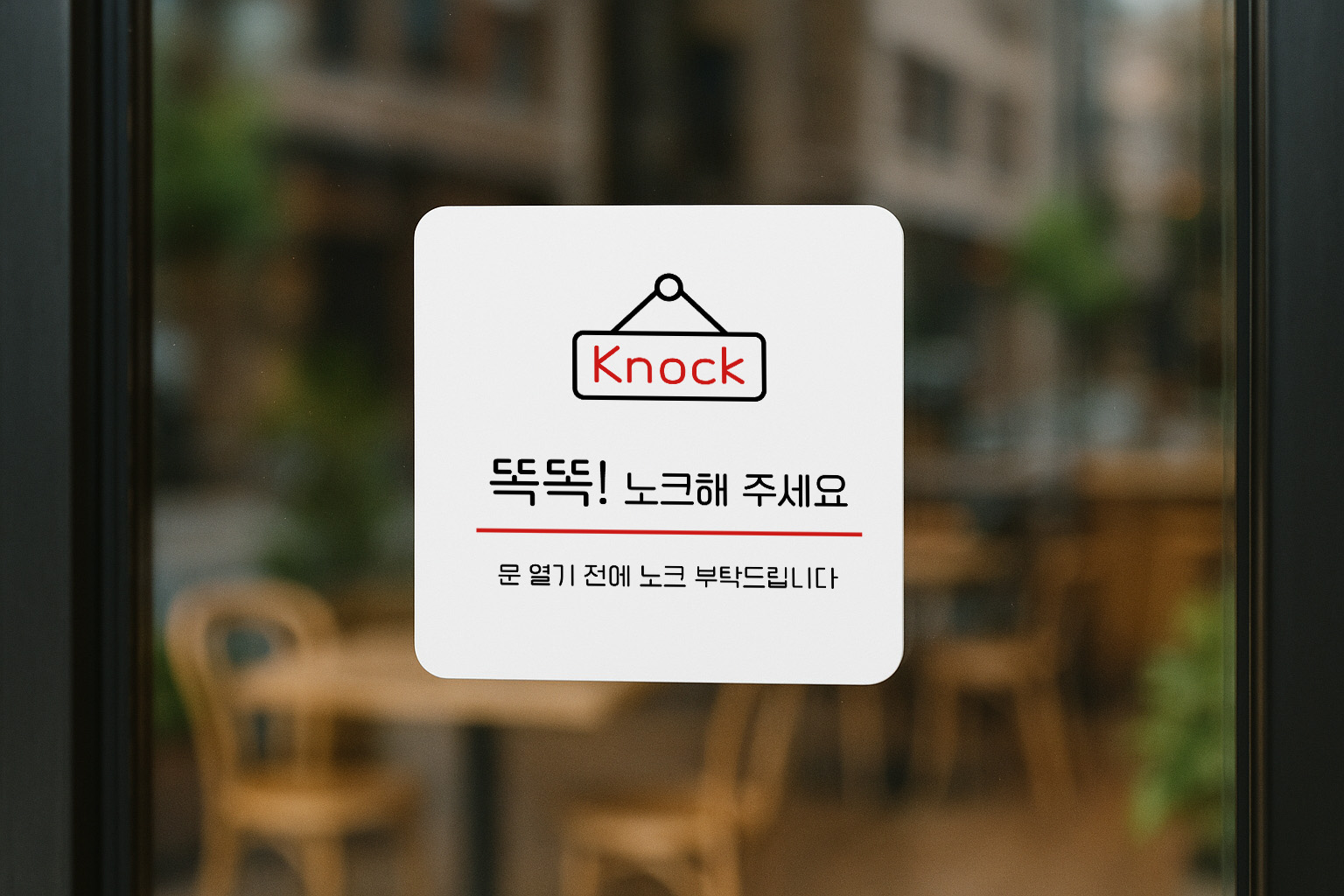 노크해주세요 안내판 출입 팻말 308 100x100 - 상세 이미지 3