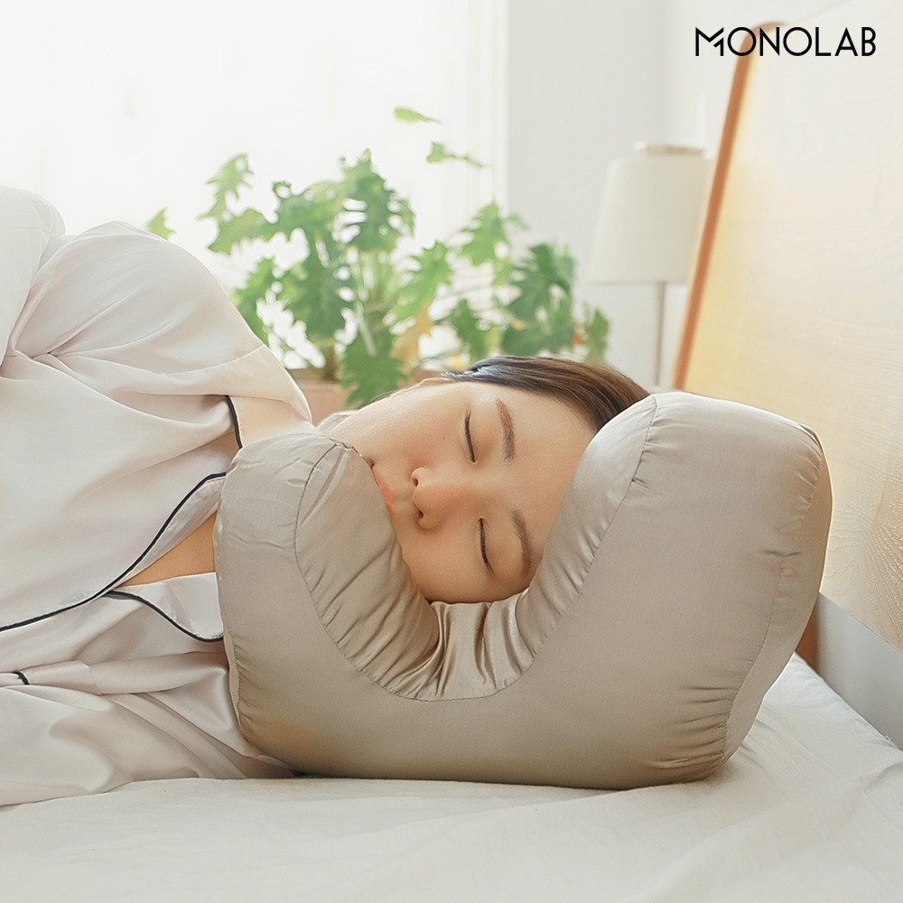 모노랩 눈주름 방지 베개 얼굴 눈밑 자국 압박 경추 옆잠 수면 뒤척임 - 상품 이미지