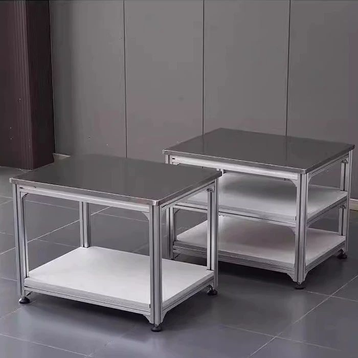 제전 카트 알루미늄대차 코팅 바닥 작업대 이동형 바퀴 3단 120 x 40x75 - 상세 이미지 5