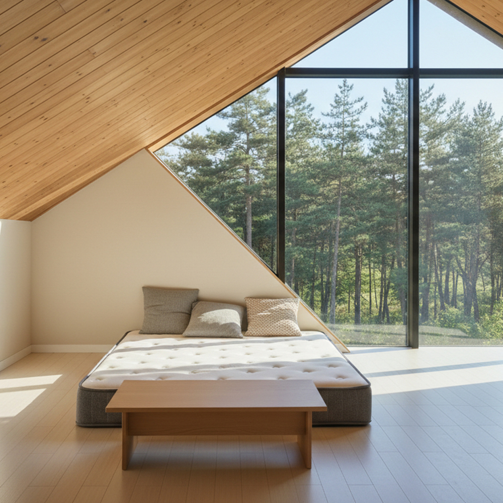 서광퍼니처 나스 2단 접이식 바닥 1인 침대 싱글 매트리스 SS