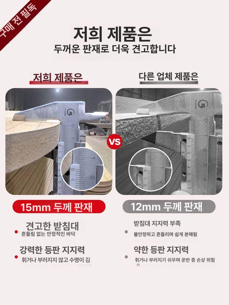 전신거울 행거 스탠드 드레스룸 옷걸이 틈새 회전 수납 월넛 컬러 스퀘어미디엄 - 상세 이미지 3