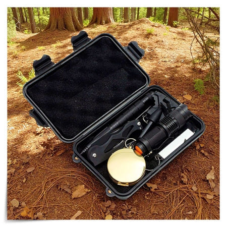 서바이벌키트 캠핑 아웃도어 비상용 손전등 나이프 나침반 파이어스타터