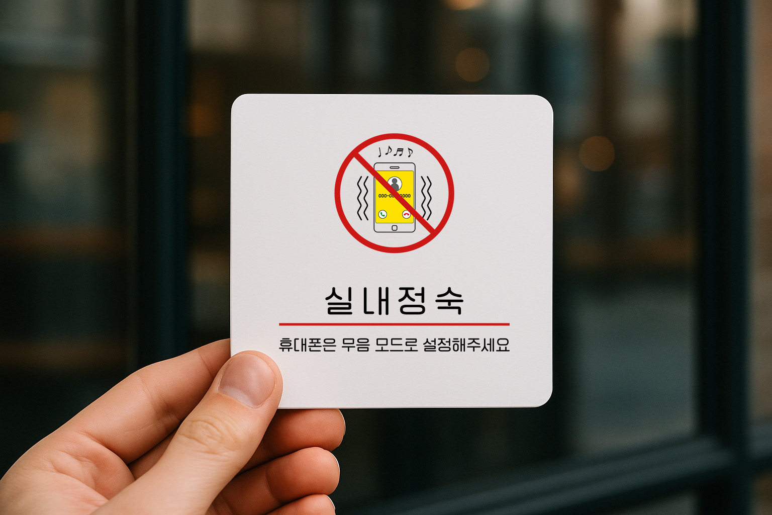 정숙 안내판 소음주의 실내 병원 학원 313 100x100 - 상품 이미지