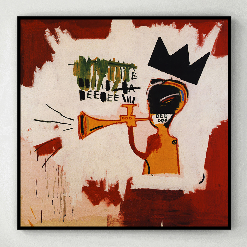 장 미셸 바스키아 인테리어 그림 액자 포스터 명화 12 Trumpet 1984 - 상세 이미지 3