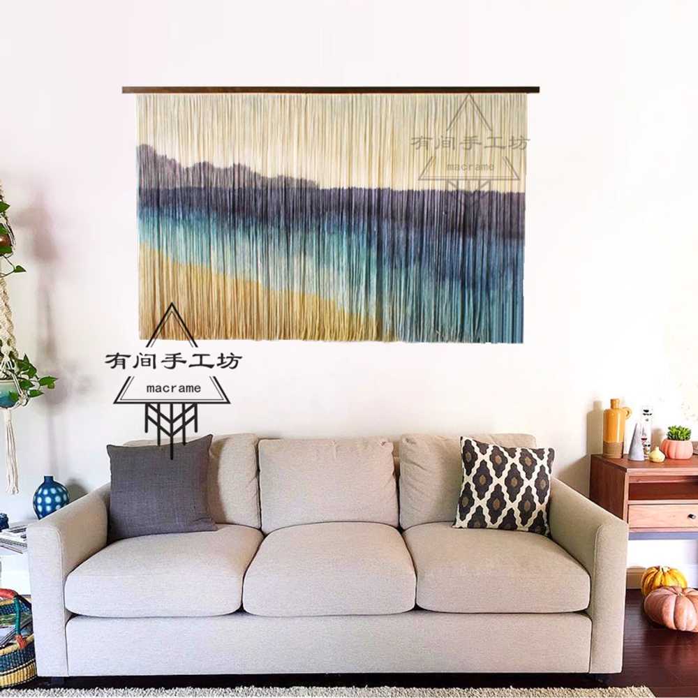 마크라메 커튼 뜨개바란스 침대위 카페 문발 레이스 120x75cm - 상세 이미지 4