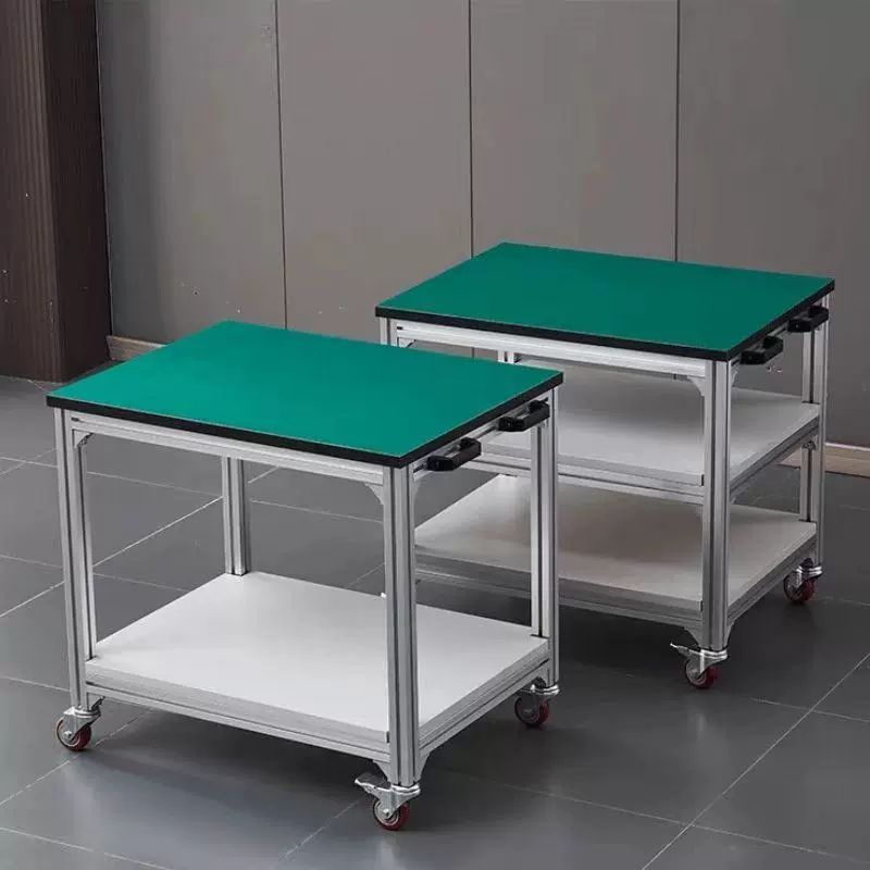 제전 카트 알루미늄대차 코팅 바닥 작업대 이동형 바퀴 3단 120 x 40x75 - 상세 이미지 4
