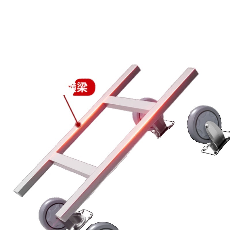 이동식 수레 대차 바퀴 웨건 택배 접이식 운반 구루마 카트 손수레 검정 66x40mm 타이어 3인치 휠 - 상세 이미지 3