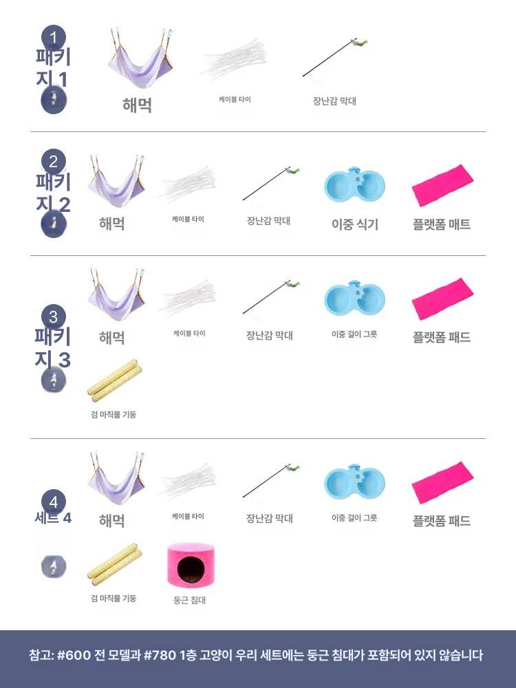 슈가글라이더 케이지 빌라 철제 대형 복층 화이트 하우스 양면문 1.37 화이트 78 x 52x137 패키지 4 핑크 원형 둥지 + 핑크 3 - 상세 이미지 2