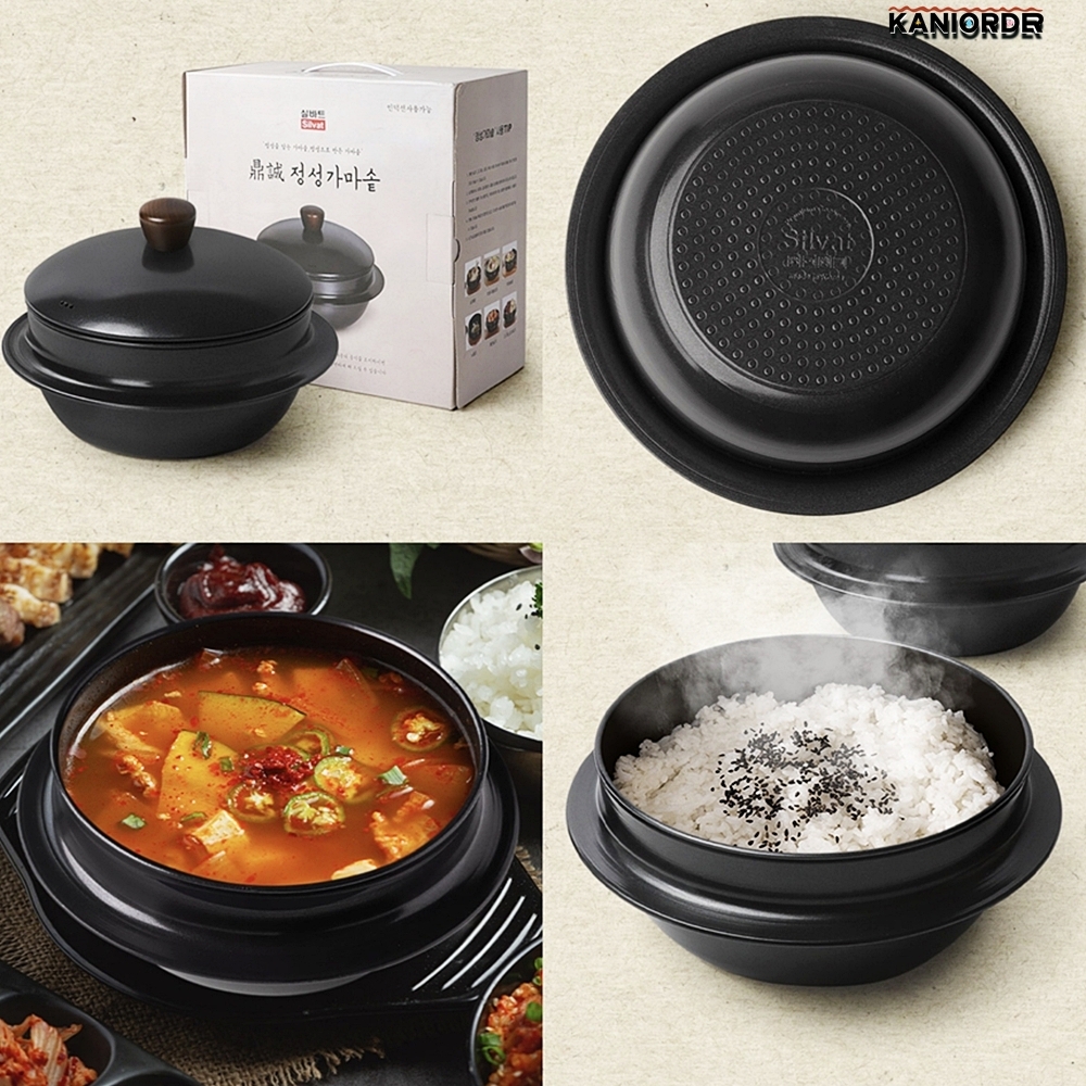 인덕션 솥 미니 가마 솥 밥 찌개 1인용 주물 전기 뚝배기 18cm - 상품 이미지
