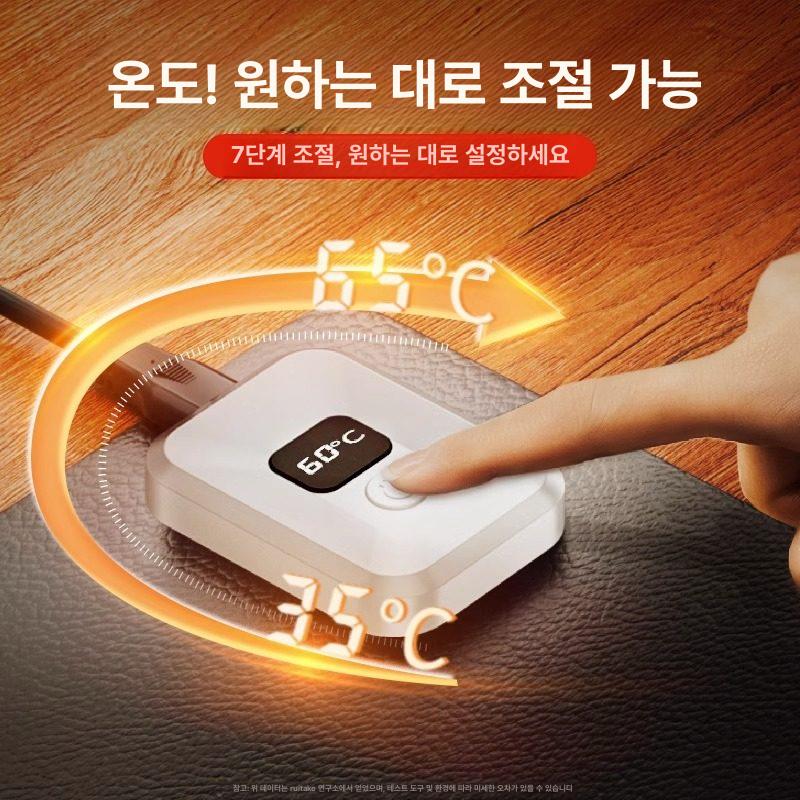 책상 온열 매트 마우스 히팅 키보드난로 패드 열선 나이트스카이블랙 80 x 40cm - 상세 이미지 4