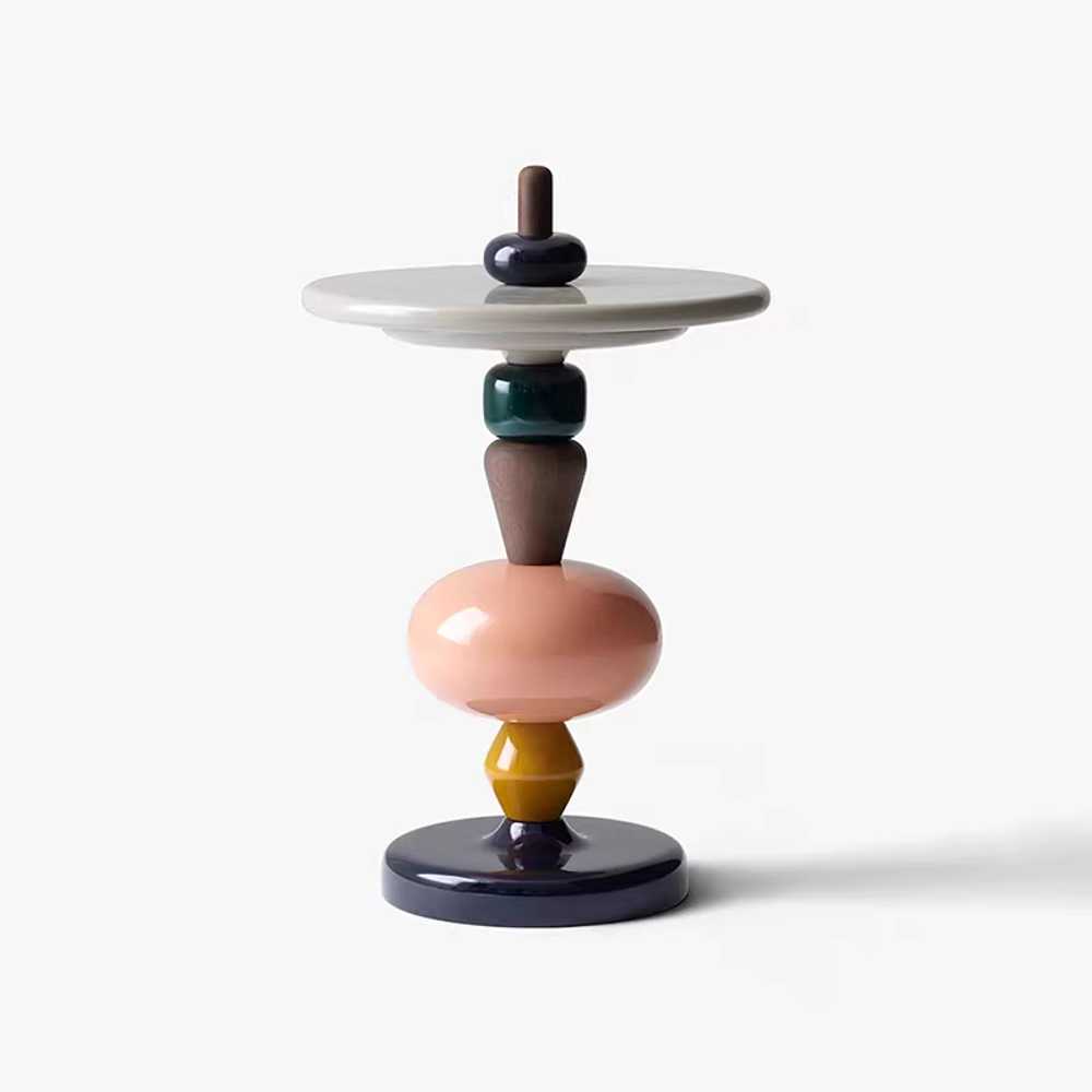 사이드테이블 비스포크 슬림 오렌지 창고정리 복고풍 45x69cm 컬러 원목 - 상세 이미지 2