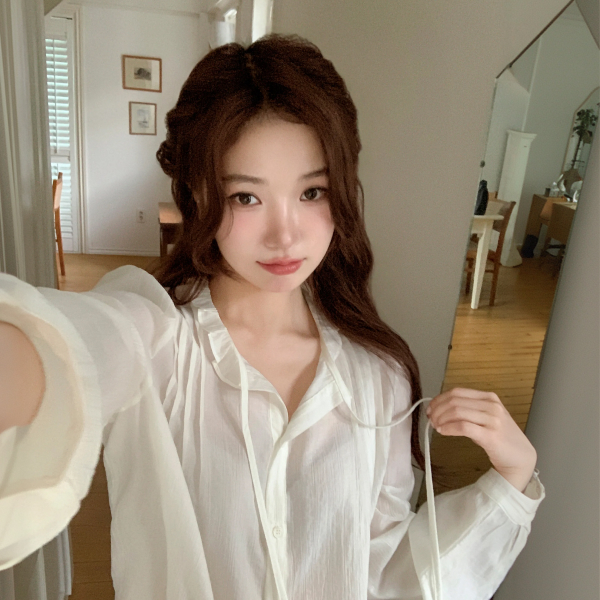프릴 스트랩 핀턱 블라우스 bs8617 - 상품 이미지