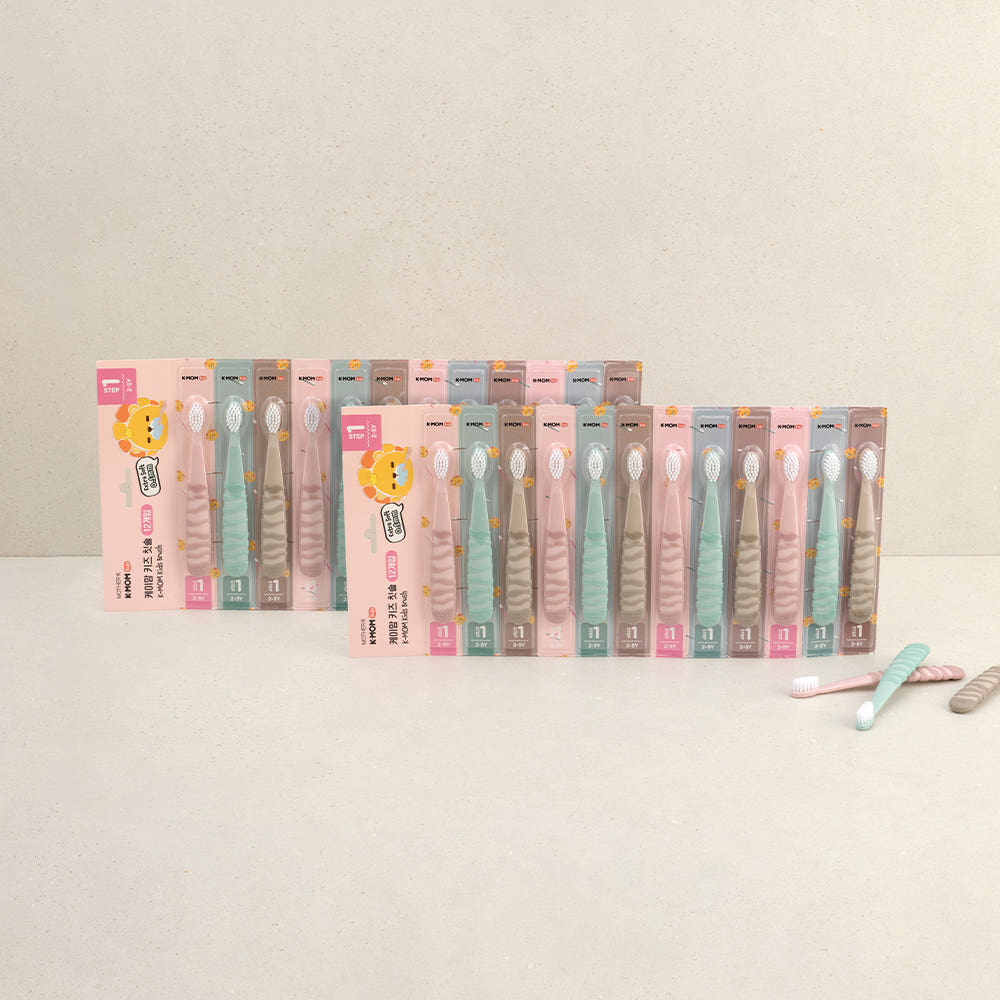케이맘 키즈 칫솔 1단계 12P+12P (총 24P) 어린이구강 어린이집준비 - 상품 이미지