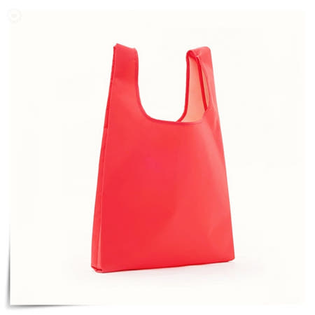 장바구니 접이식 휴대용 포켓 코랄레드 에코백 쇼핑백 마트백