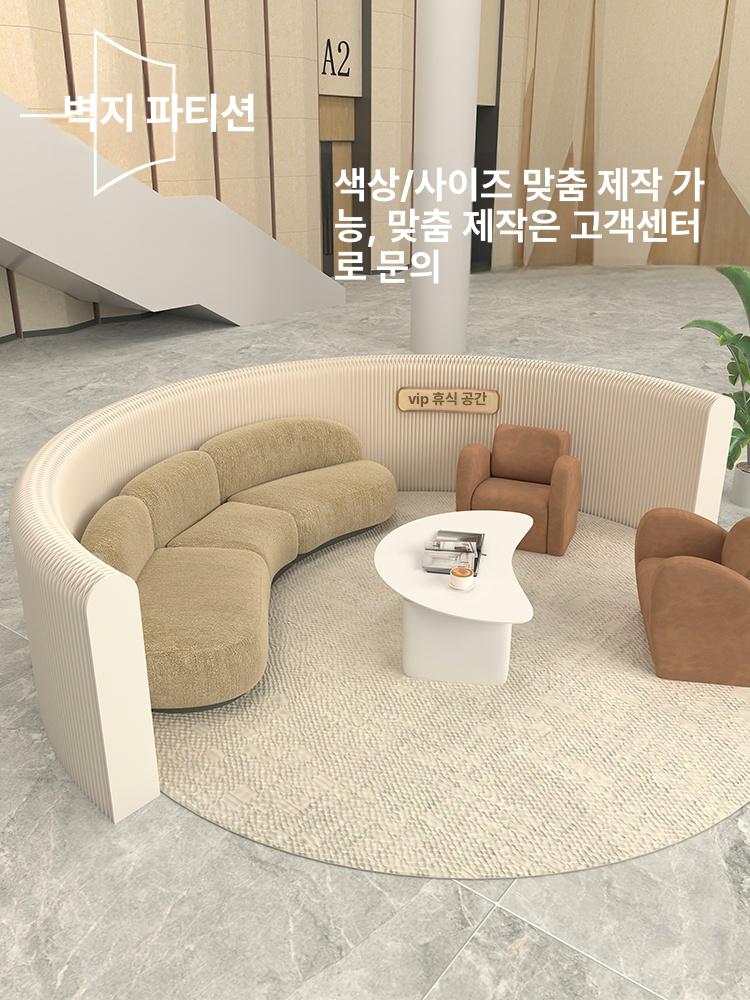 접이식 파티션 종이소재 가림막 이동식 칸막이 낮은 카페 길이 50-100cm x 높이 78cm x 너비 20cm - 상세 이미지 5