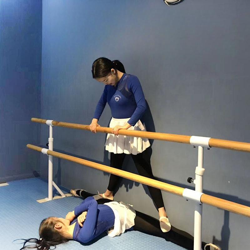 연습용 발레바 지지대 무용 발레봉 바닥 고정형 연습실 1.5m 프리미엄 이중층 바 - 상품 이미지