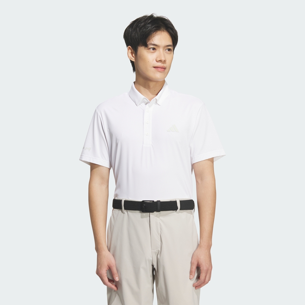 [아디다스 공식] PIQUE BUTTON DOWN 숏 슬리브 폴로 셔츠 JZ4310 - 상품 이미지